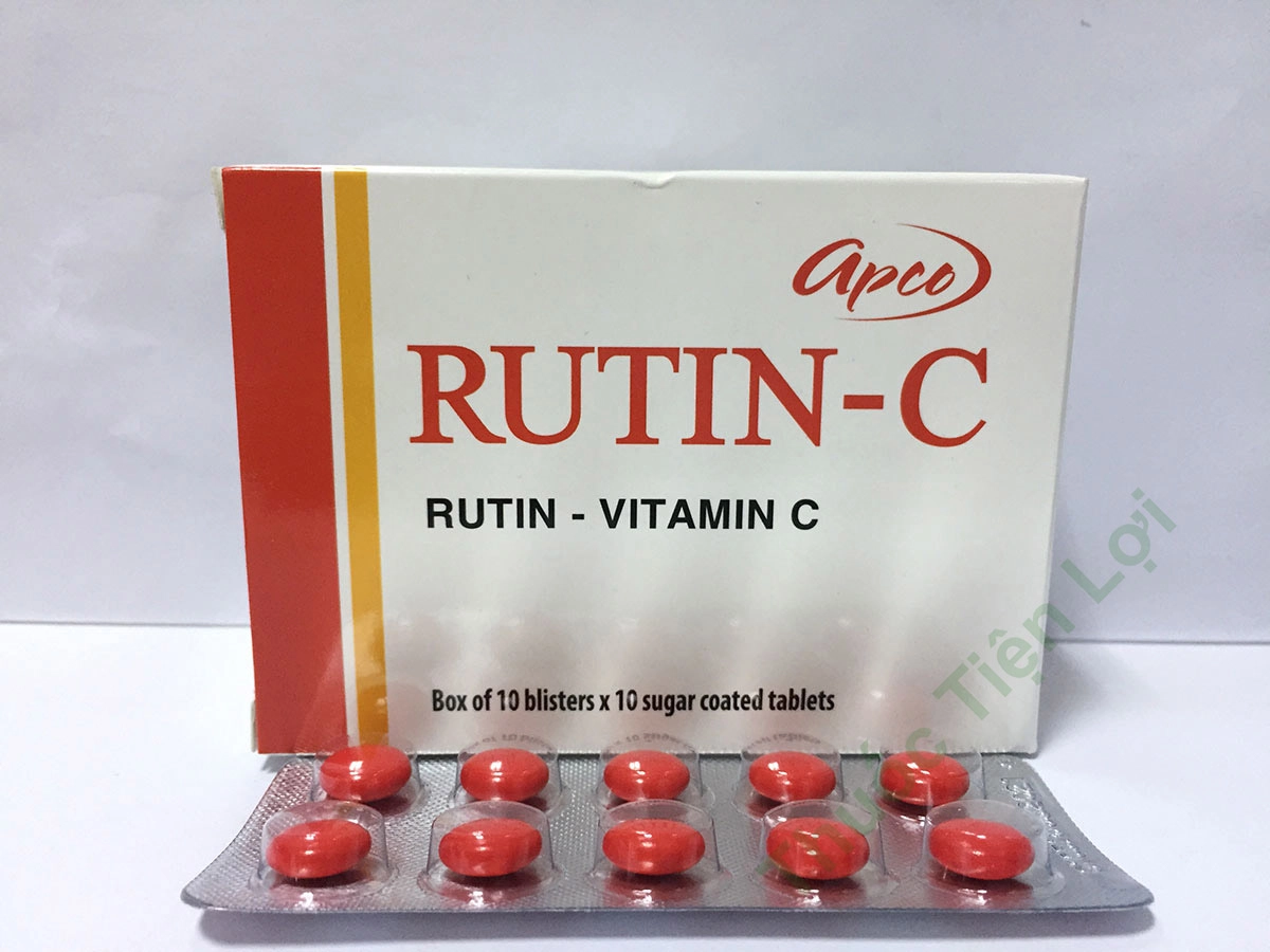 Giúp bền vững mạch máu Rutin C (Apco) hộp 100 viên