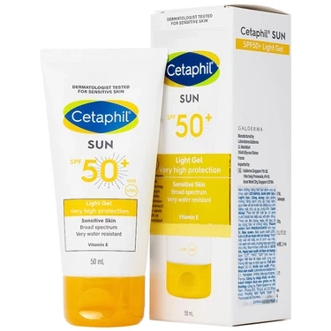 Bảo vệ da trước tác động của ánh nắng mặt trời kem chống nắng Cetaphil Sun Spf 50+ tuýp 50ml