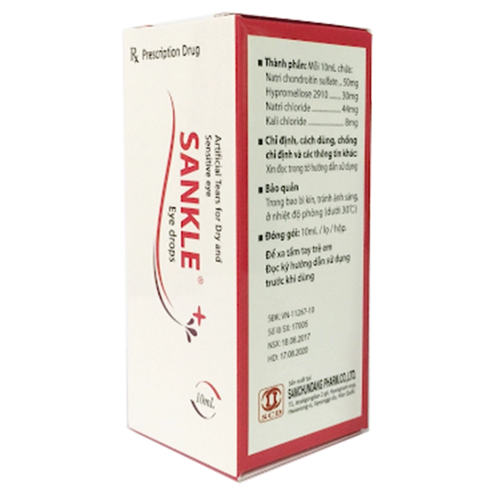 Điều trị bệnh lý kích ứng, ngứa, nhức mắt Sankle hộp 1 lọ x 10ml