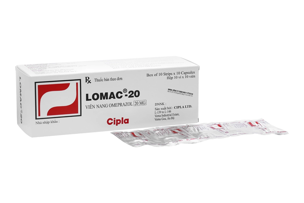Thuốc trị loét dạ dày tá tràng Lomac - 20 hộp 100 viên