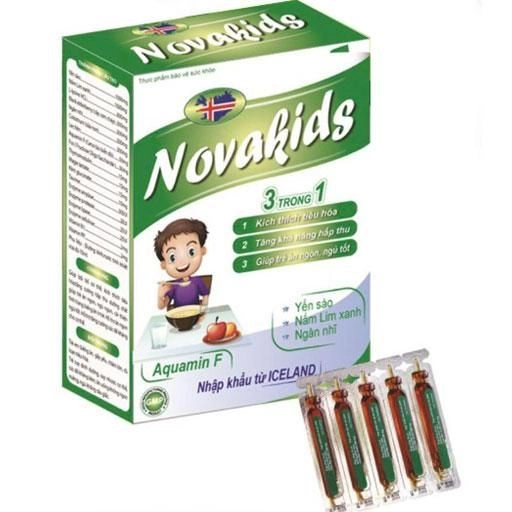 Siro hỗ trợ ăn ngủ ngon cho bé Novakids hộp 20 ống x 10ml