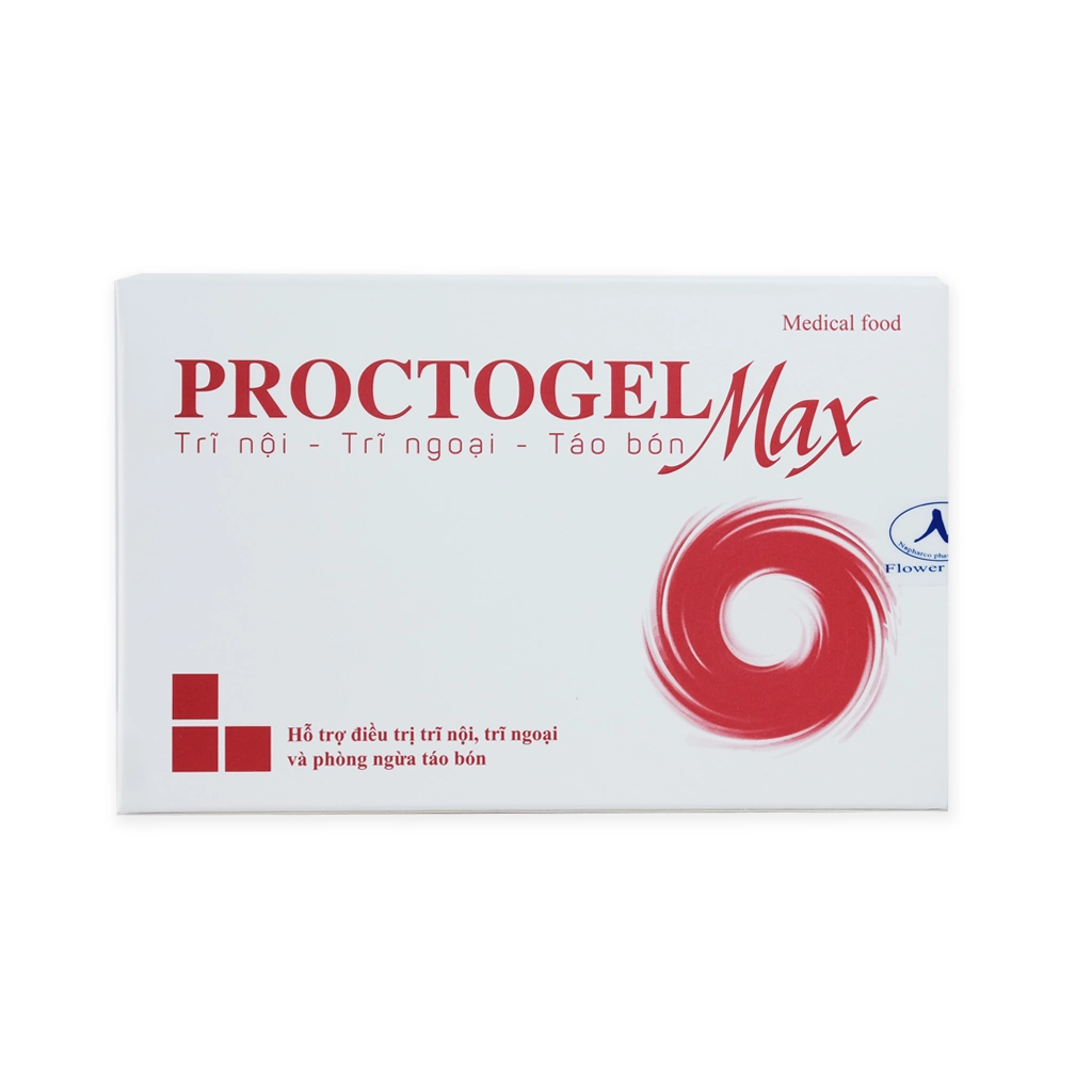 Hỗ trợ điều trị trĩ nội, trĩ ngoại và phòng ngừa táo bón Proctogel Max hộp 2 vỉ x 10 viên