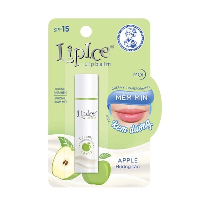 Son dưỡng không màu LipIce Lipbalm Creamy Apple SPF15 tuýp 4.3g