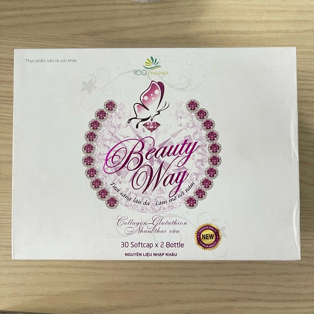 Viên uống collagen nhau thai cừu Beauty Way ICOPharma hộp 2 lọ x 30 viên