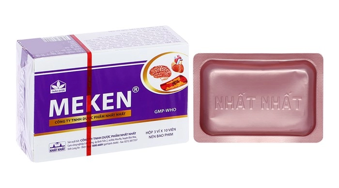Thuốc hỗ trợ điều trị tai biến mạch máu não Meken  hộp 30 viên