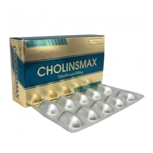 Thuốc tuần hoàn máu não, cải thiện trí nhớ Cholinsmax Hà Tây hộp 3 vỉ x 10 viên