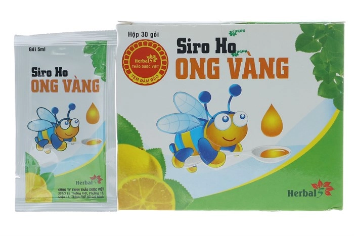 Siro ho Ong Vàng hộp 30 gói x 5ml