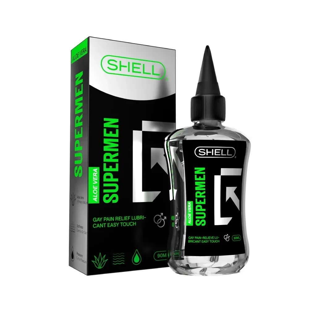 Gel bôi trơn hậu môn tinh chất lô hội Shell Supermen Aloe Vera hộp 1 chai 90ml