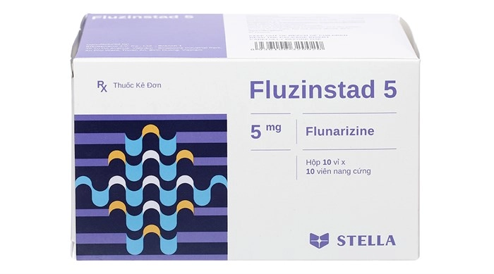 Thuốc trị đau nửa đầu Fluzinstad 5mg STELLA hộp 10 vỉ x 10 viên