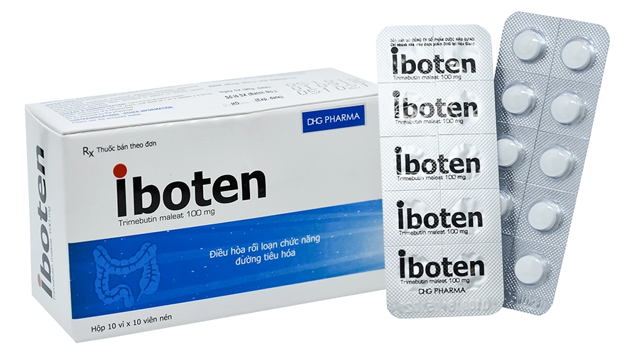 Điều hòa rối loạn chức năng đường tiêu hóa Iboten 100mg DHG hộp 10 vỉ x 10 viên