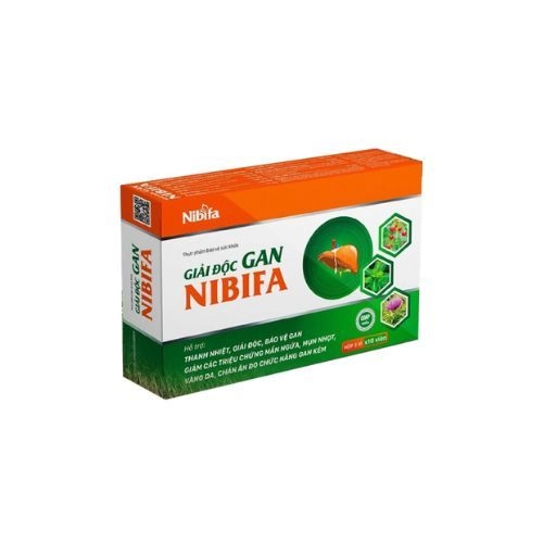 Viên uống hỗ trợ thanh nhiệt, giải độc gan, bảo vệ gan Nibifa hộp 3 vỉ x 10 viên