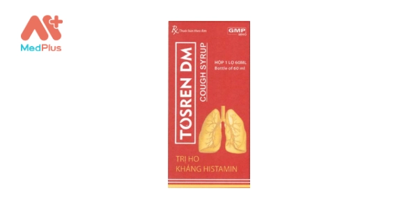 Siro trị ho, kháng histamin Tosren DM hộp 1 chai 100 ml