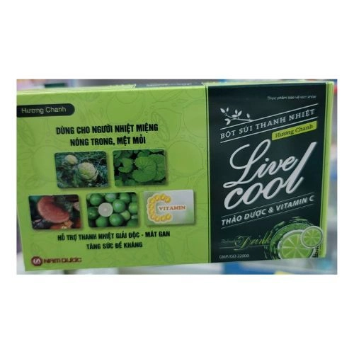 Bột sủi thanh nhiệt Livecool (Hương Chanh) hộp 10 gói x 7g