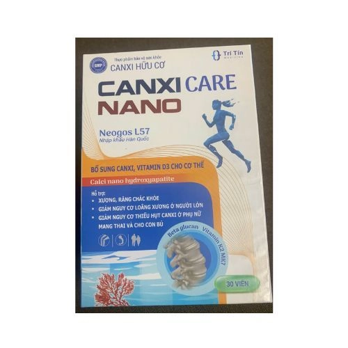 Viên uống hỗ trợ xương, răng chắc khỏe CANXI CARE NANO hộp 30 viên