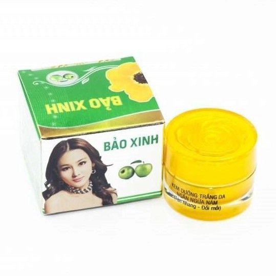 Kem dưỡng da ngăn ngừa nám - tàn nhang - đồi mồi Bảo Xinh (vàng) hộp 1 lọ 12g
