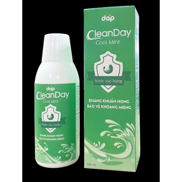 Nước súc họng CleanDay Cool Mint hộp 1 chai 250ml