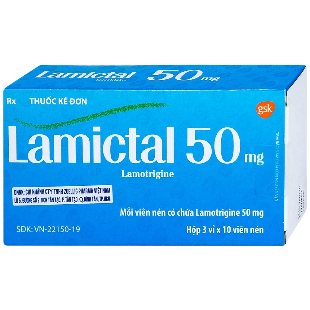 Thuốc điều trị động kinh Lamictal 50mg hộp 30 viên