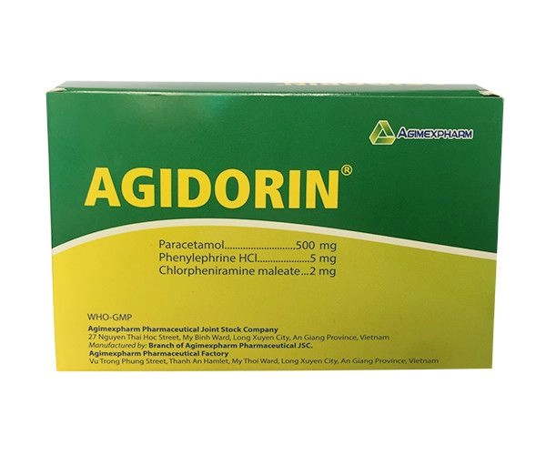 Thuốc trị cảm cúm Agidorin hộp 100 viên