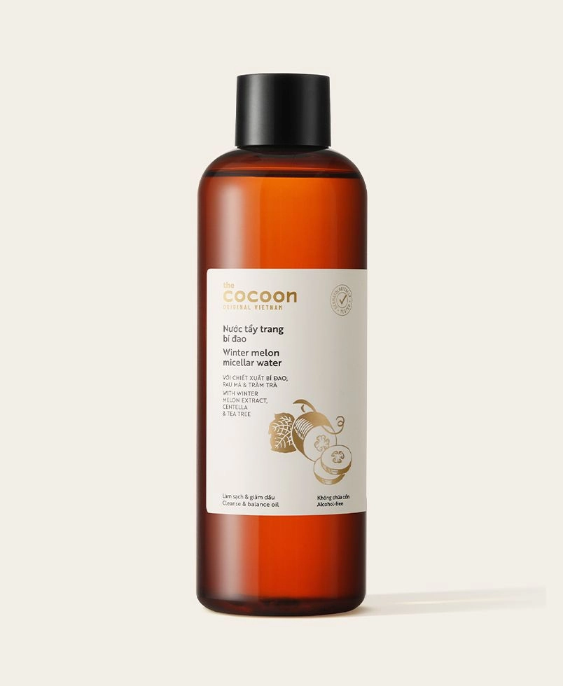Nước tẩy trang bí đao The Cocoon Original Vietnam Winter Melon Micellar Water chai 500ml