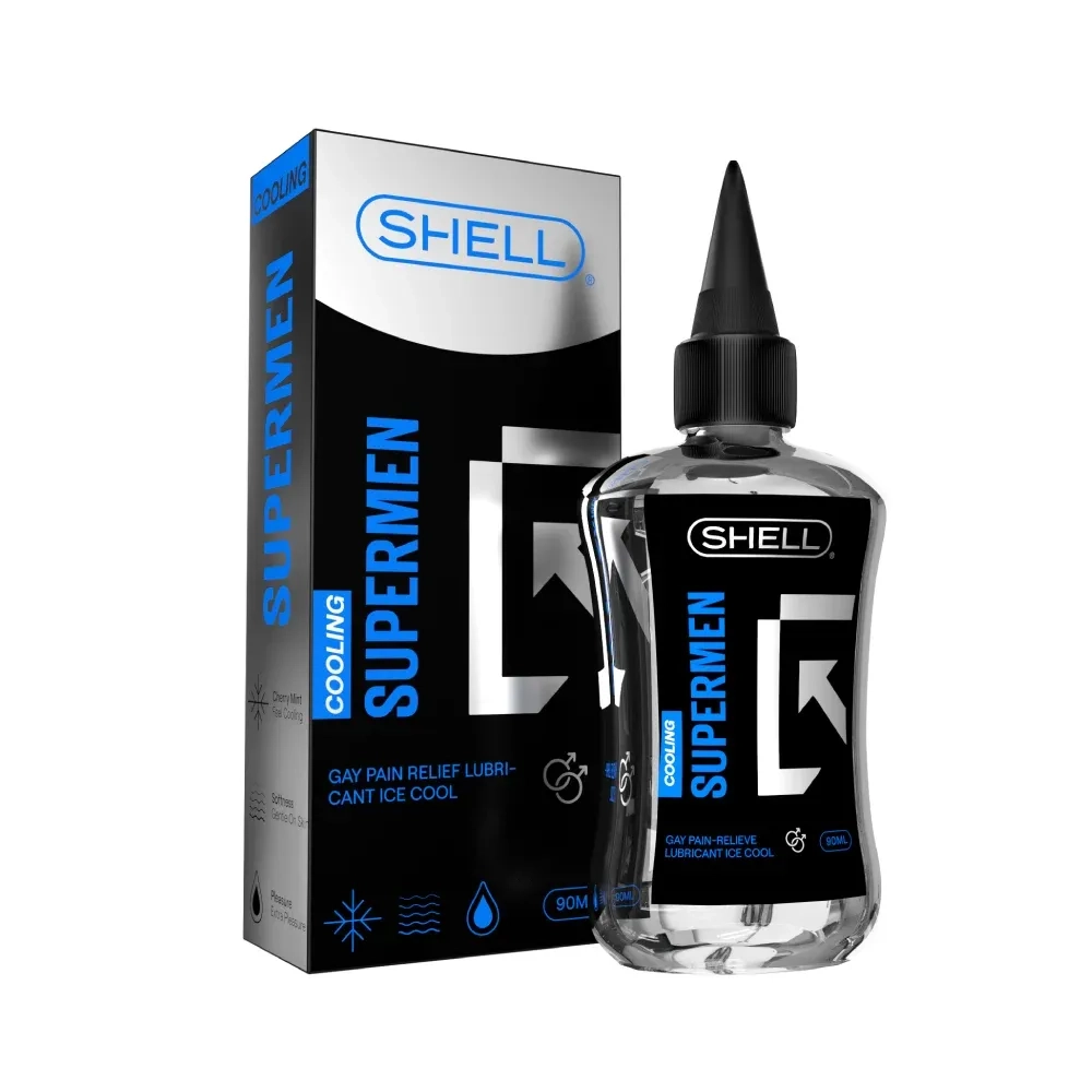 Gel bôi trơn hậu môn mát lạnh Shell Supermen Cooling hộp 1 chai 90ml