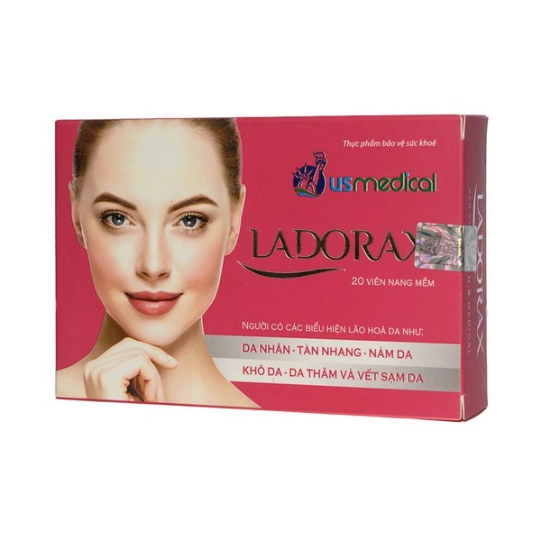 Viên uống trắng da Ladorax hộp 20 viên