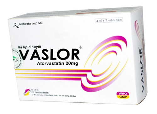Thuốc hạ lipid huyết Vaslor 20  hộp 28 viên