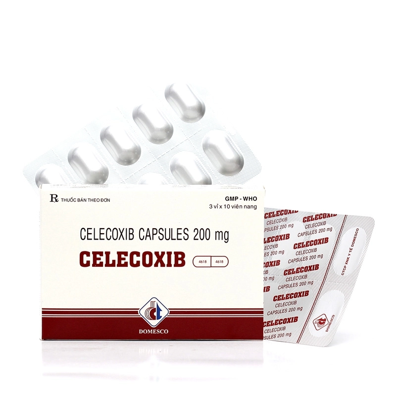 Thuốc giảm đau, kháng viêm Celecoxib 200mg (DOMESCO) hộp 30 viên