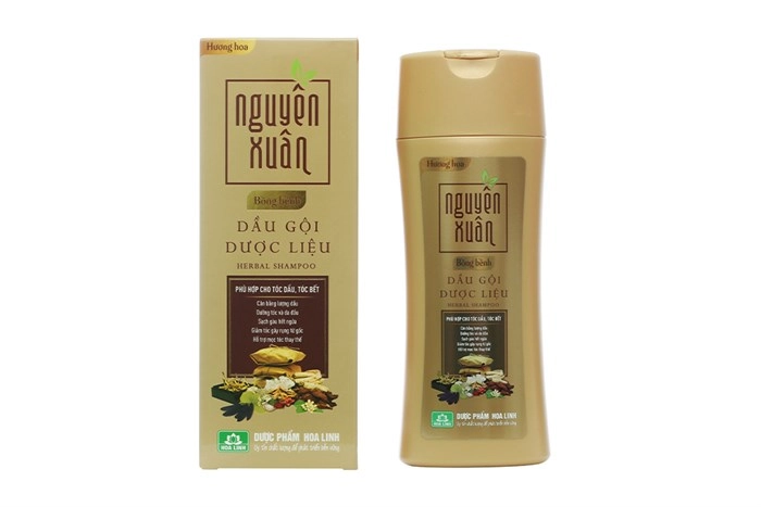 Dầu gội dược liệu Nguyên Xuân hương hoa (màu vàng) hộp 1 chai 200ml