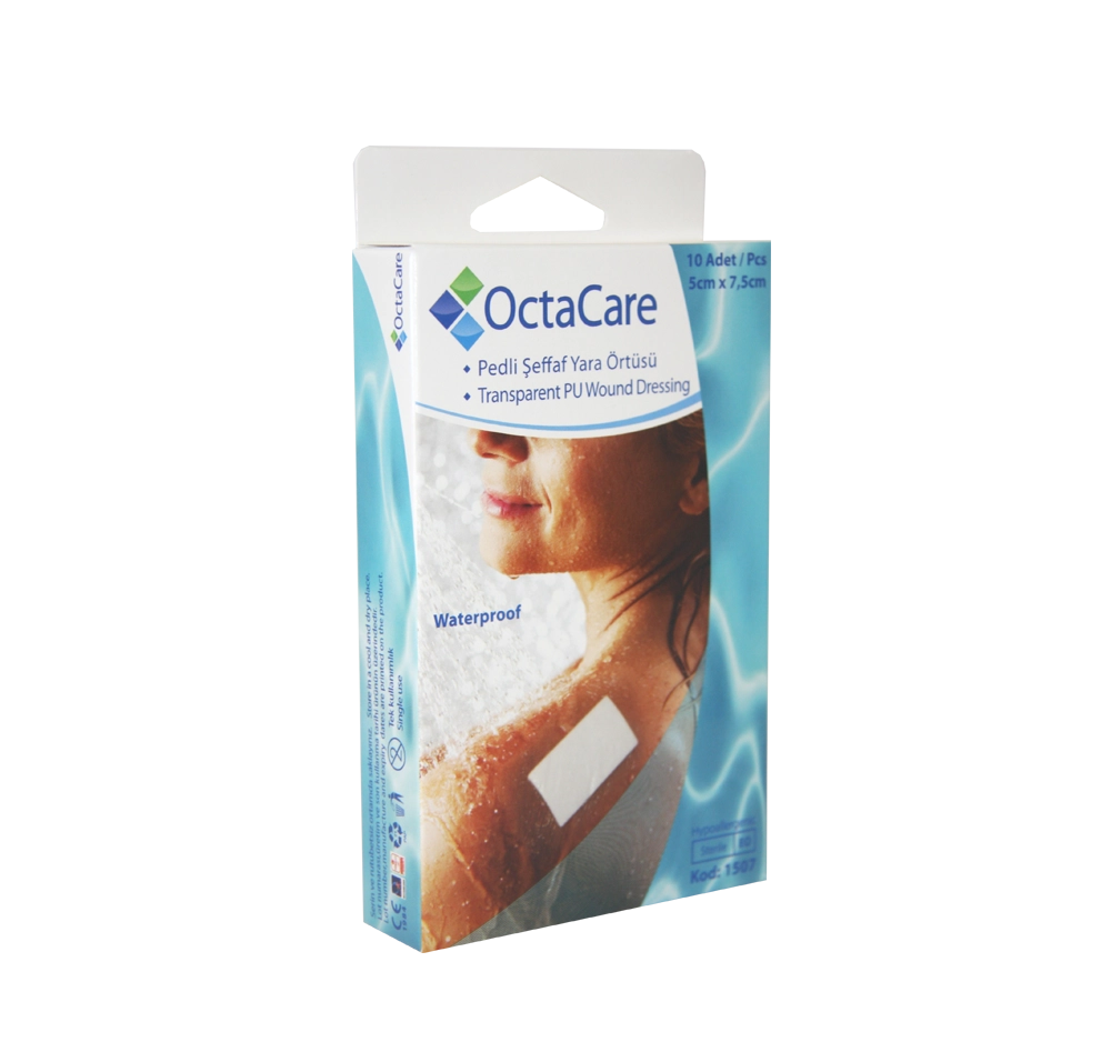 Băng vết thương trong suốt OctaCare Transparent PU Wound Dressing Waterproof hộp 10 miếng 5cm x 7,5cm