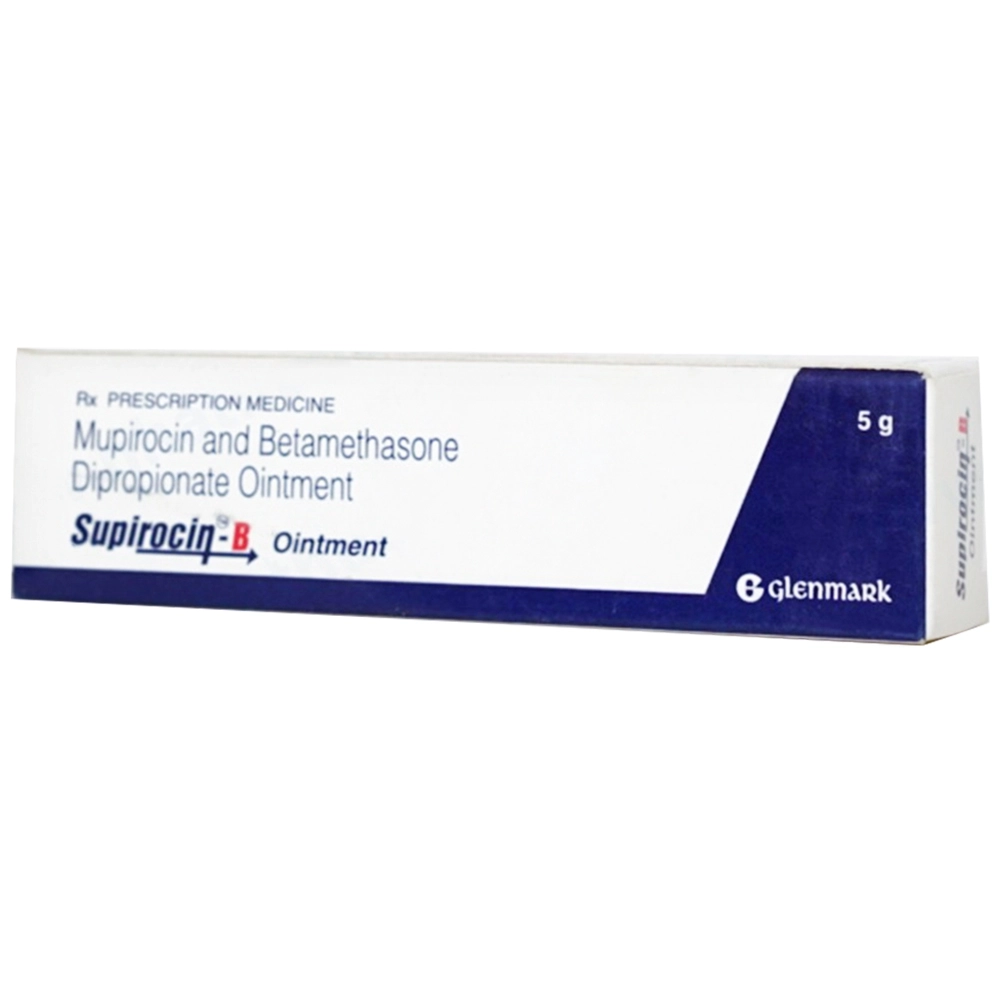 Thuốc mỡ trị nhiễm khuẩn da Supirocin B Ointment Glenmark hộp 1 tuýp x 5g