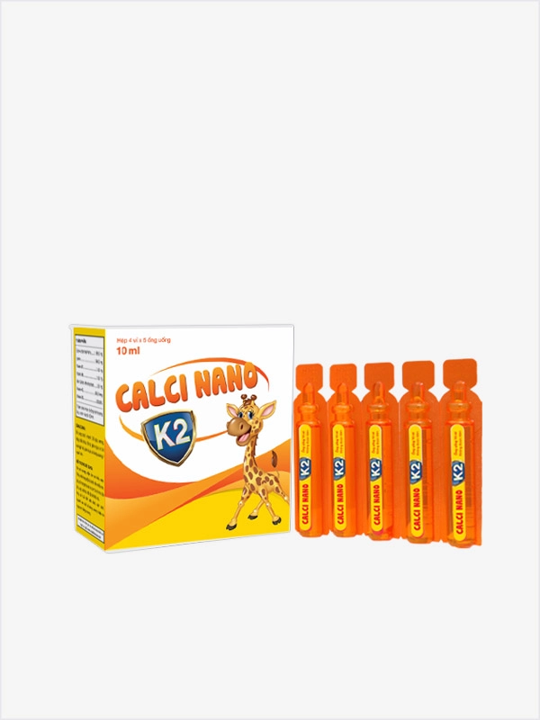 Bổ sung canxi và các vitamin cho cơ thể Calci Nano K2 hộp 20 ống