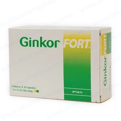 Thuốc trị trĩ, suy giãn tĩnh mạch Ginkor FORT hộp 3 vỉ x 10 viên