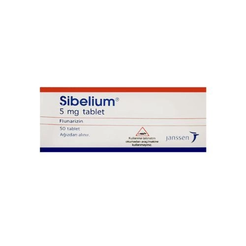 Thuốc điều trị đau đầu, chóng mặt Sibelium Janssen hộp 50 viên