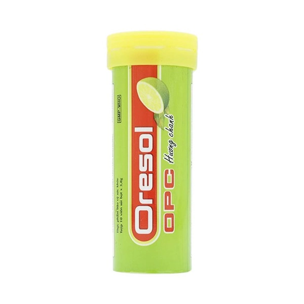 Viên sủi bù điện giải Oresol OPC (hương chanh) hộp 1 tuýp 10 viên