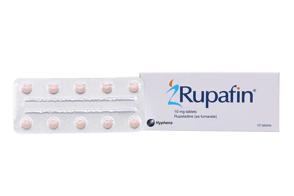 Thuốc chống dị ứng Rupafin 10 mg hộp 10 viên