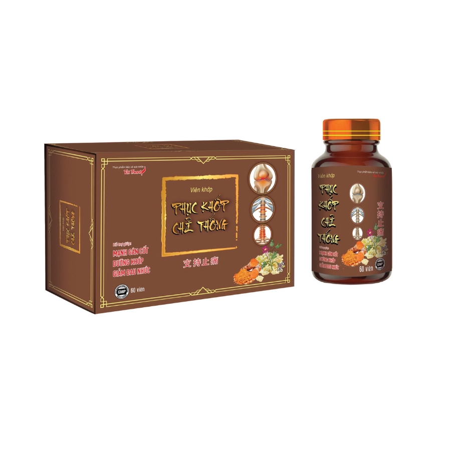 Viên uống hỗ trợ khớp Phục Khớp Chỉ Thống hộp 1 lọ 60 viên