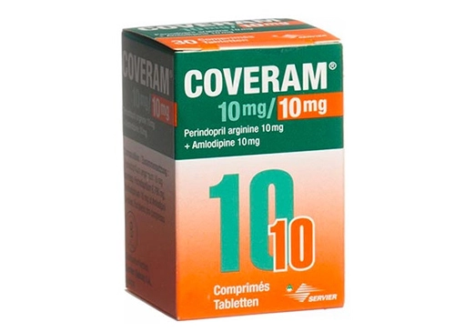 Thuốc trị cao huyết áp Coveram 10mg/10mg hộp 1 lọ 30 viên