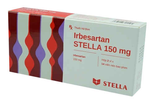 Thuốc điều trị huyết áp Irbesartan Stella 150mg hộp 28 viên