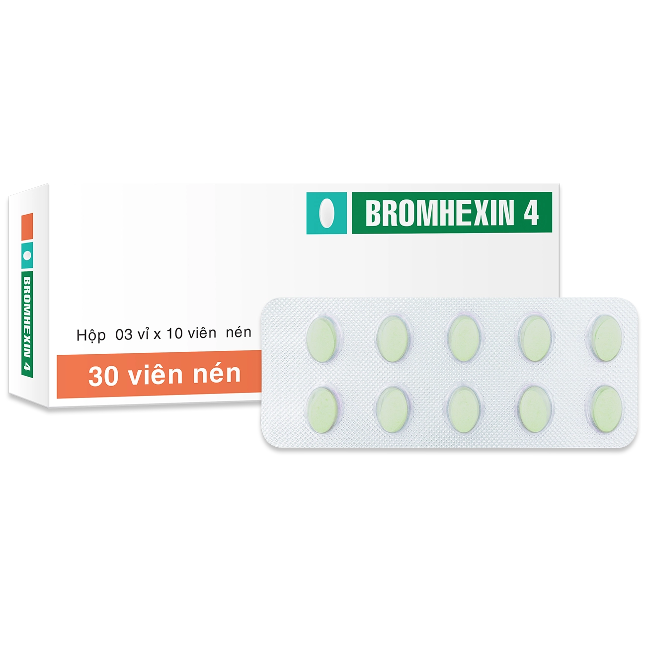 Thuốc hô hấp Bromhexin 4 TV.Pharm hộp 30 viên