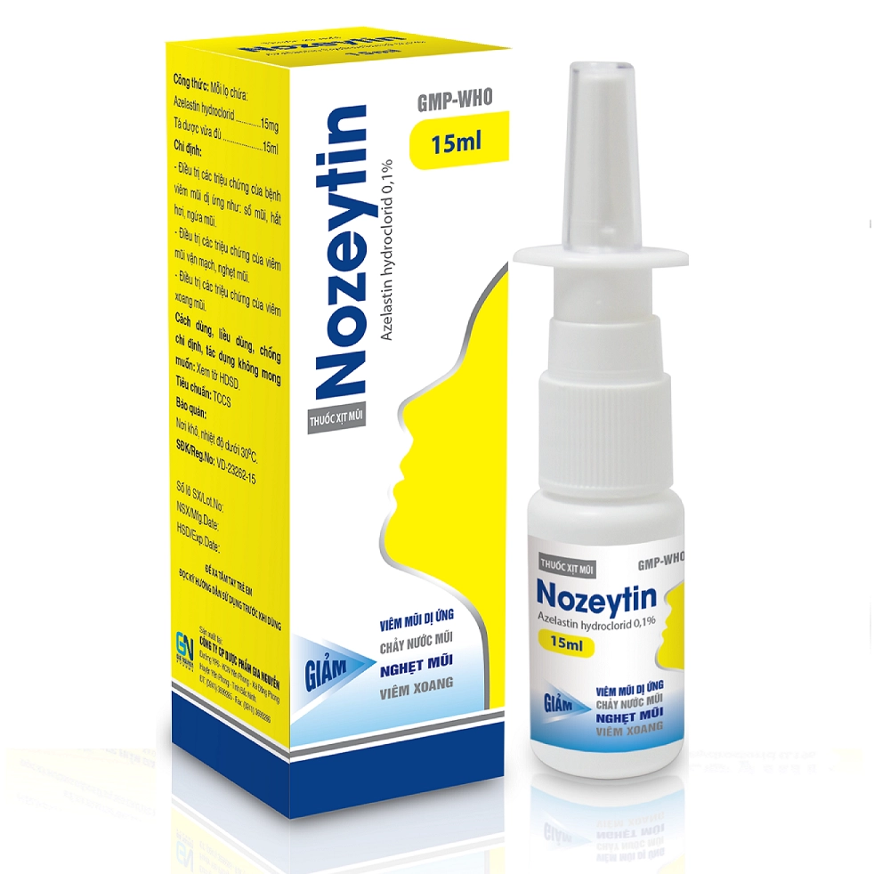Thuốc xịt mũi Nozeytin hộp 1 chai 15ml