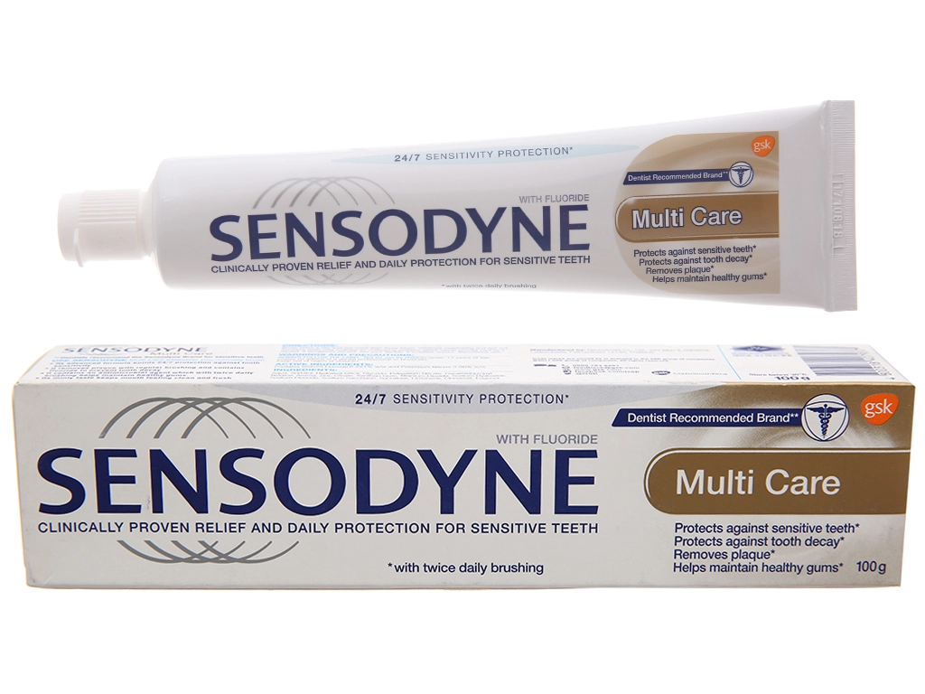 Kem đánh răng Sensodyne Multi Care hộp 1 tuýp 100g