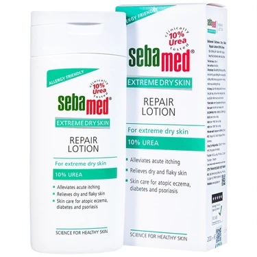 Sữa dưỡng ẩm giảm khô, ngứa, bong tróc cho da khô, viêm da cơ địa Extreme Dry Skin Repair Lotion 10% Urea Sebamed chai x 200ml