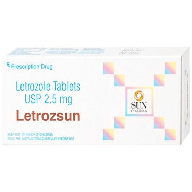 Hỗ trợ điều trị ung thư vú Letrozsun 2.5mg Sun Pharma hộp 2 vỉ x 14 viên