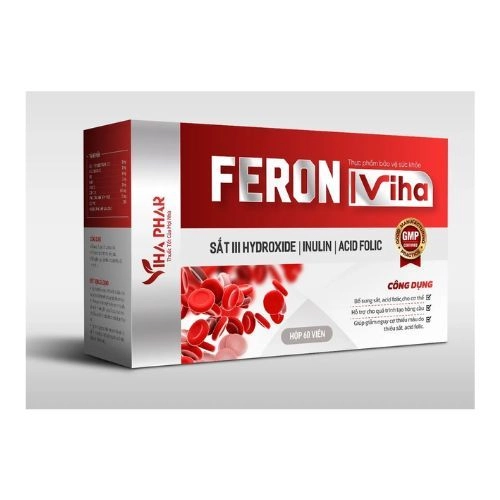 Viên uống bổ máu  FERON VIHA hộp 6 vỉ x 10 viên