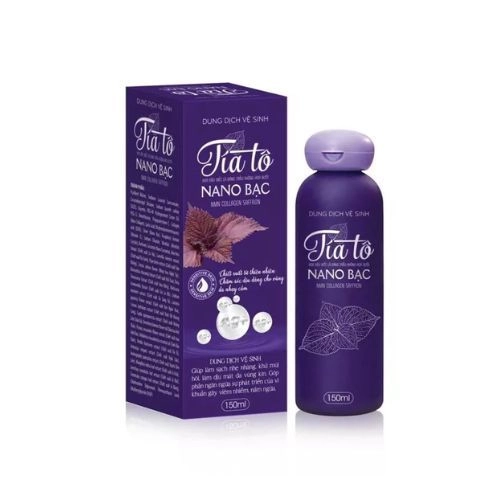 Dung dịch vệ sinh phụ nữ Tía Tô Saffron Nano Bạc hộp 1 chai 150ml 