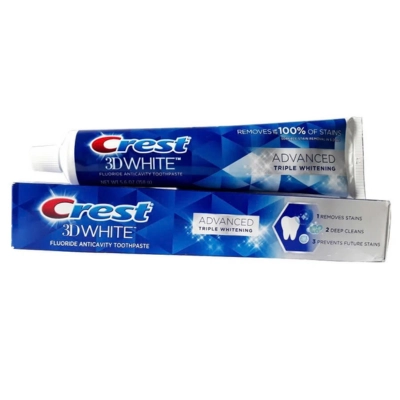Kem đánh răng Crest 3D White Advanced Whitening hộp 1 tuýp 170g
