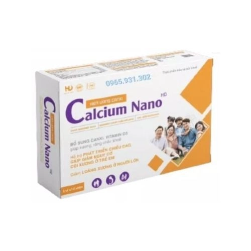 Viên uống bổ sung CALCIUM NANO HD CALCIUM NANO HD hộp 3 vỉ x 10 viên