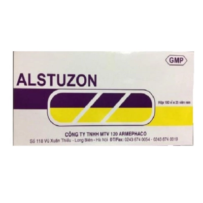 Thuốc trị chóng mặt, say tàu xe Alstuzon 25mg hộp 100 vỉ x 25 viên