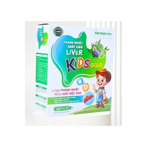 Giúp thanh nhiệt mát gan cho bé Liver kids gold hộp 4 vỉ x 5 ống x 10ml