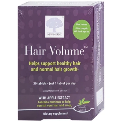 Viên uống hạn chế rụng tóc Hair Volume New Nordic hộp 30 viên